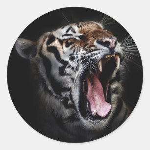 Tiger Runder Aufkleber