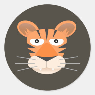 Tiger Runder Aufkleber
