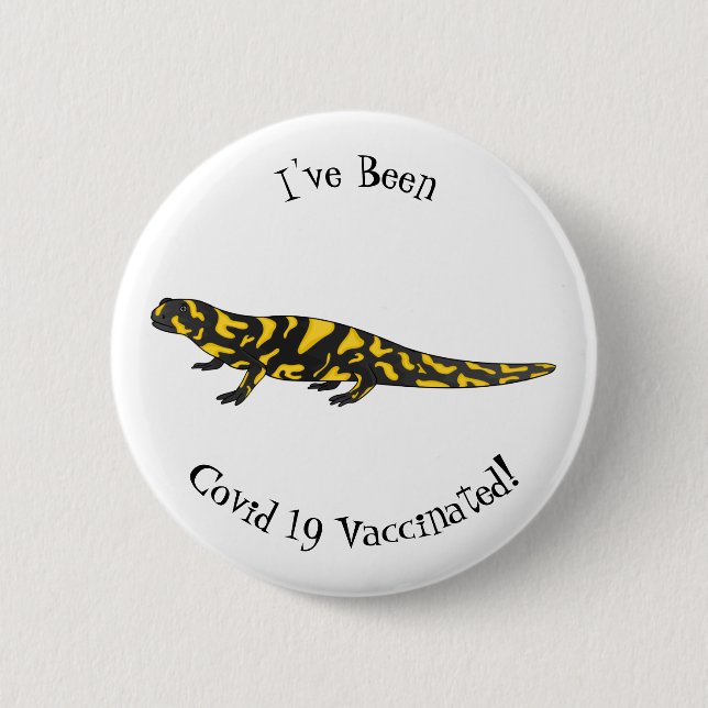 Tiger-Salamander-Cartoon Button (Vorderseite)