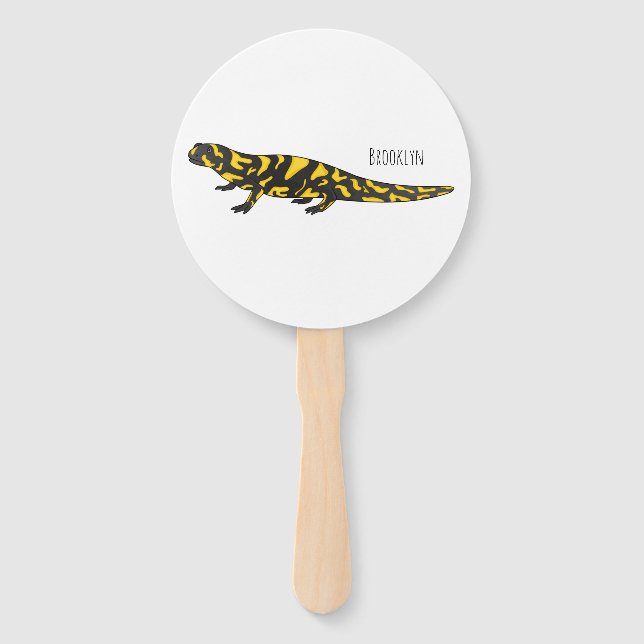 Tiger salamander cartoon illustration  fächer (Vorderseite)