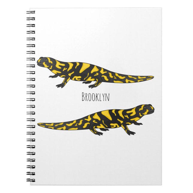 Tiger-Salamander-Cartoon Notizblock (Vorderseite)