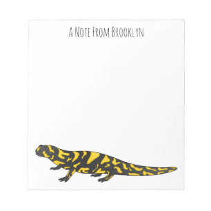 Tiger-Salamander-Cartoon Notizblock