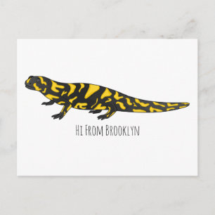 Tiger-Salamander-Cartoon Postkarte