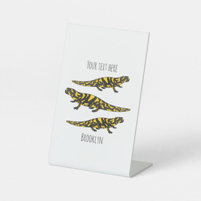 Tiger-Salamander-Cartoon Sockelschild (Vorderseite)