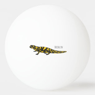 Tiger-Salamander-Cartoon Tischtennisball