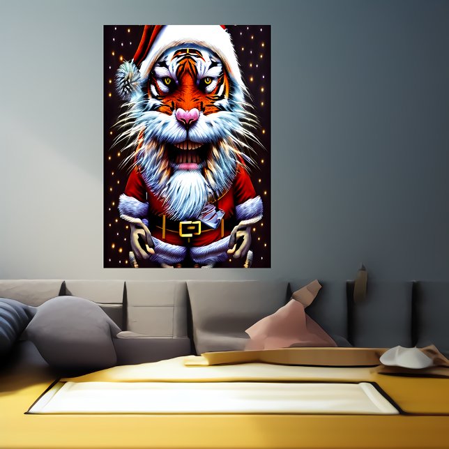 Tiger Santa Claus | AI Art Poster (Von Creator hochgeladen)
