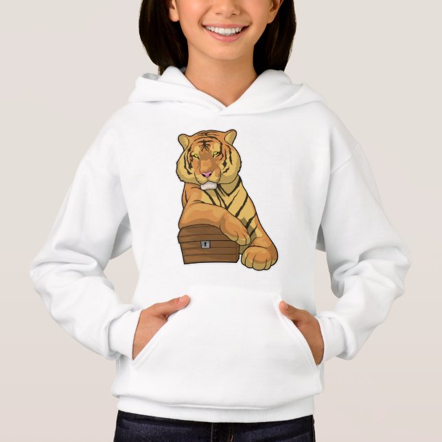 Tiger Schatztruhe Hoodie (Vorderseite)