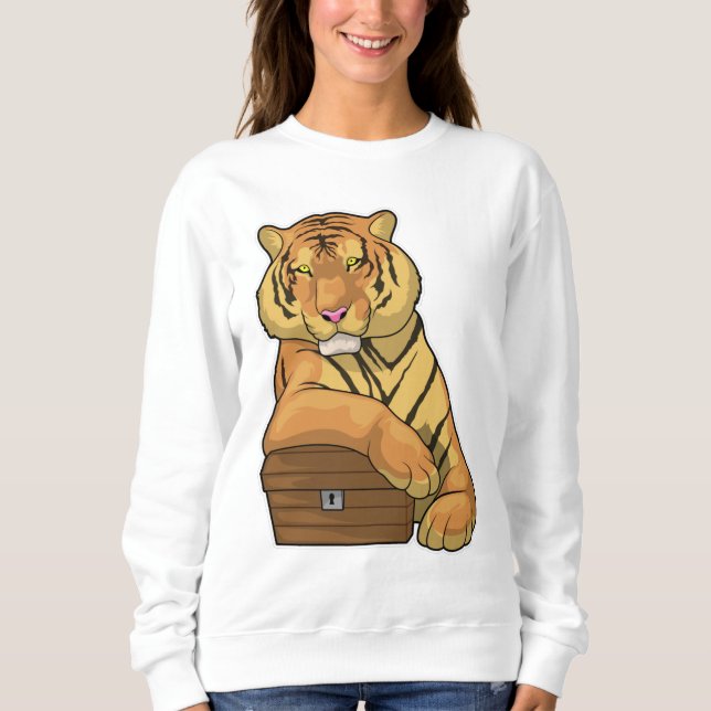 Tiger Schatztruhe Sweatshirt (Vorderseite)