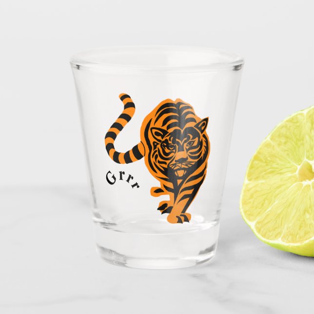 Tiger Schnapsglas (Vorderseite)