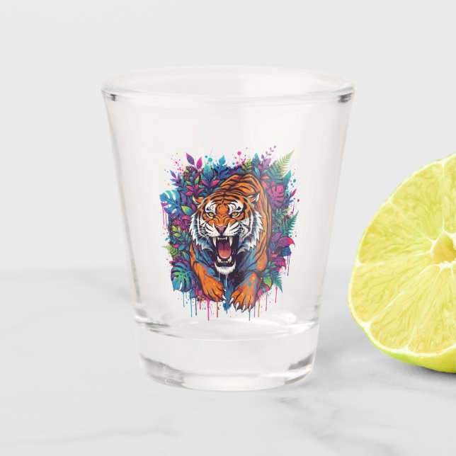 Tiger Schnapsglas (Vorderseite)