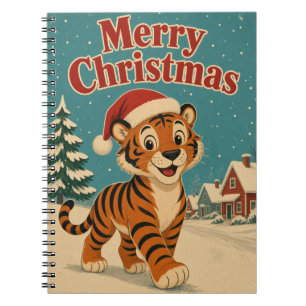 Tiger-Schneedorf-Tier-Weihnachten Notizblock