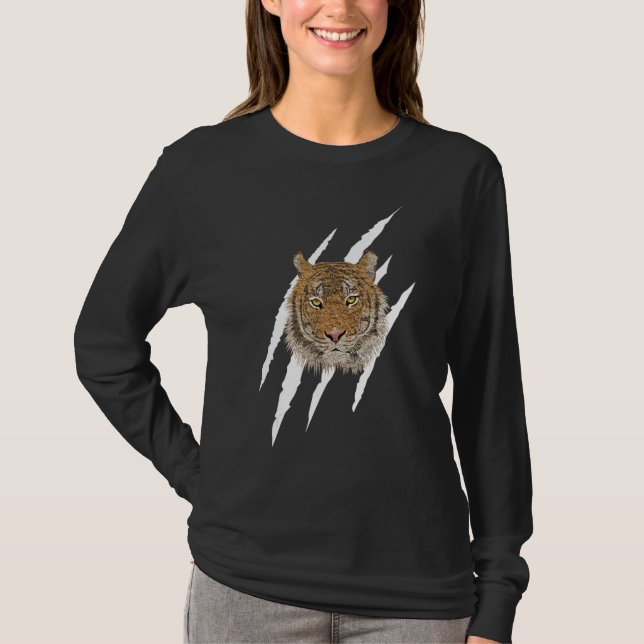 Tiger-Schutz-Klauenmarkierung T-Shirt (Vorderseite)