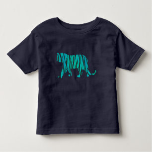 Tiger Schwarz und Aquamarine Silhouetten Shirts