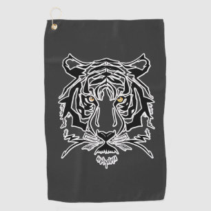 Tiger Schwarz-Weiß-T - Shirt Hoodie Golfhandtuch