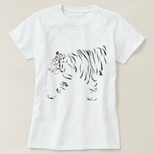 Tiger Schwarz-Weiß-Umhüllung T-Shirt