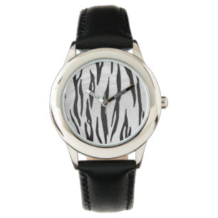 Tiger-Schwarzweiss-Druck Armbanduhr