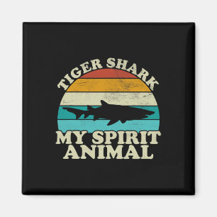 Tiger Shark My Spirit Animal - Vintager Fischfang Magnet