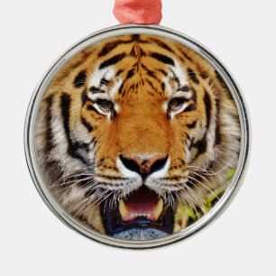 Tiger Silbernes Ornament