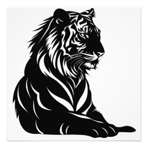 Tiger-Silhouette Fotodruck