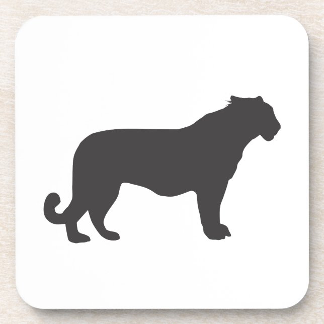 Tiger-Silhouette Getränkeuntersetzer (Vorderseite)