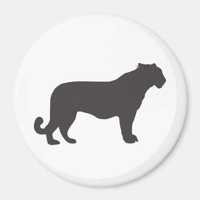 Tiger-Silhouette Magnet (Vorne)
