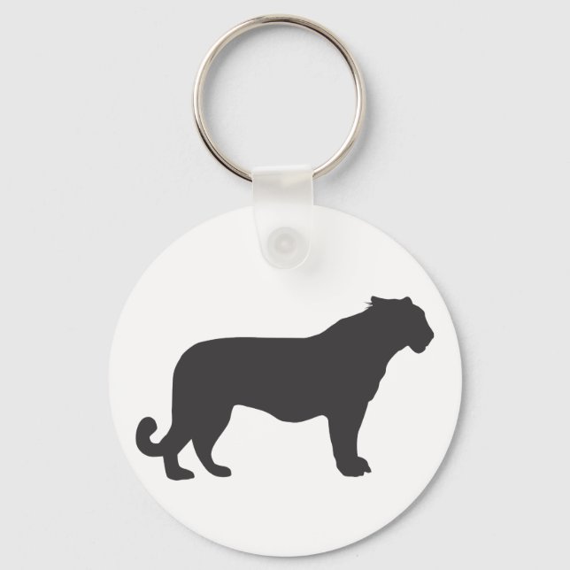 Tiger-Silhouette Schlüsselanhänger (Vorderseite)