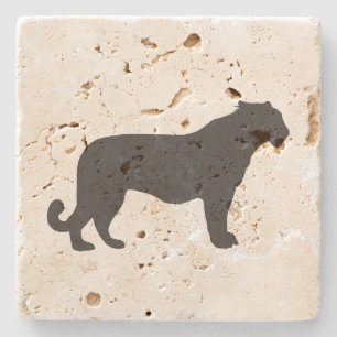 Tiger-Silhouette Steinuntersetzer