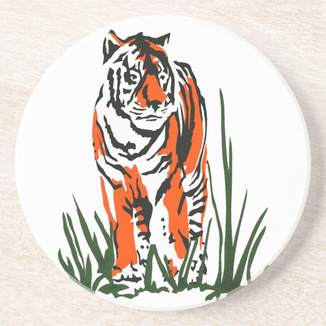 Tiger Silkscreen Getränkeuntersetzer (Vorne)