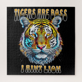 Tiger sind Boss, ich heiße Lion Funny Zitat Puzzle