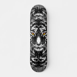 Tiger Skateboard Schwarzer und weißer Tiger Zeic
