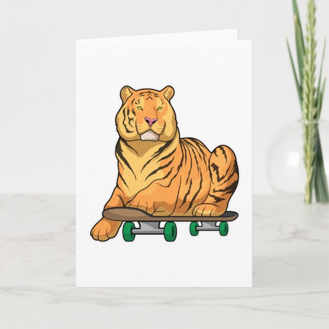 Tiger Skater Skateboard Karte (Vorderseite)