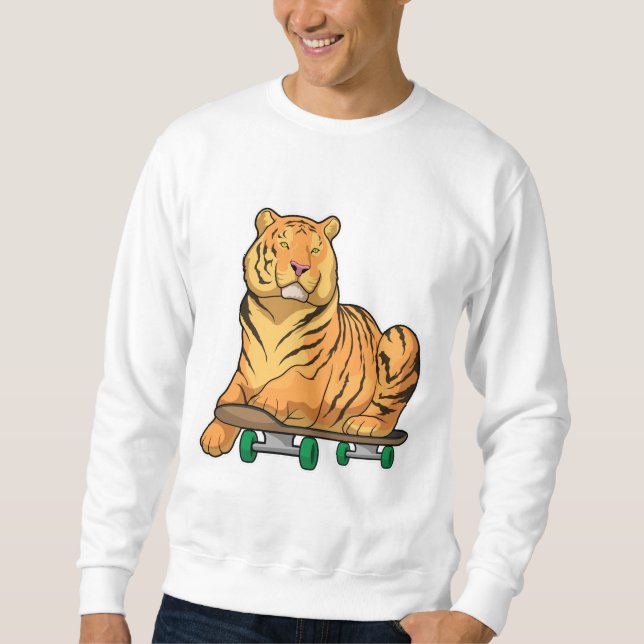 Tiger Skater Skateboard Sweatshirt (Vorderseite)