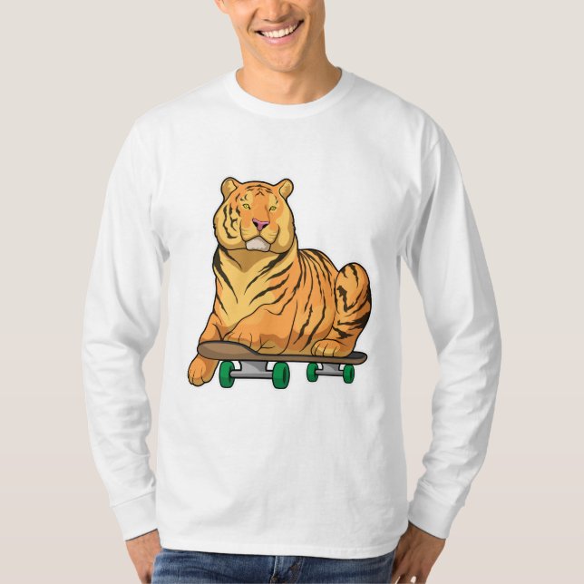 Tiger Skater Skateboard T-Shirt (Vorderseite)