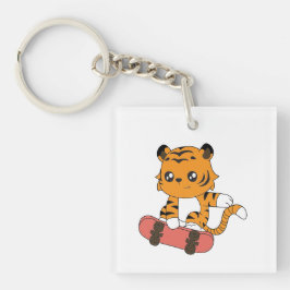 Tiger Skating Schlüsselanhänger