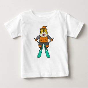 Tiger Skier Ski Baby T-shirt