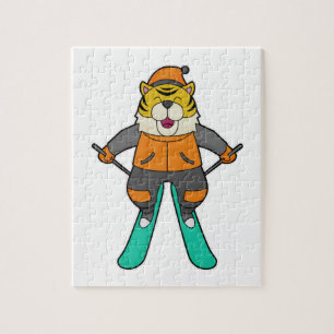 Tiger Skier Ski Puzzle