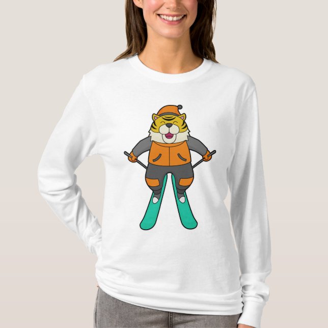 Tiger Skier Ski T-Shirt (Vorderseite)