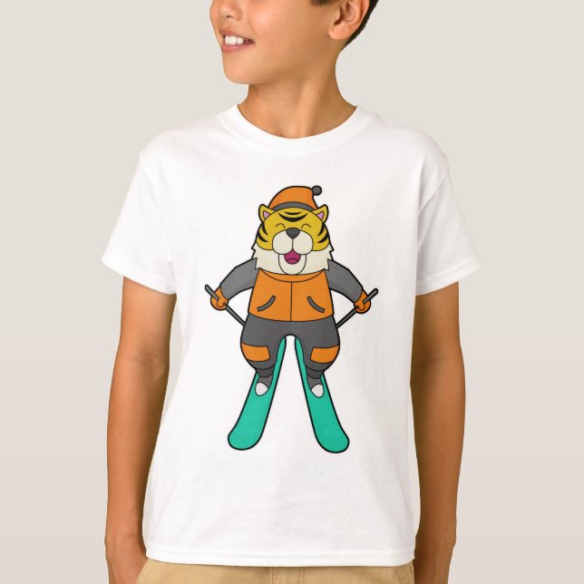 Tiger Skier Ski T-Shirt (Vorderseite)