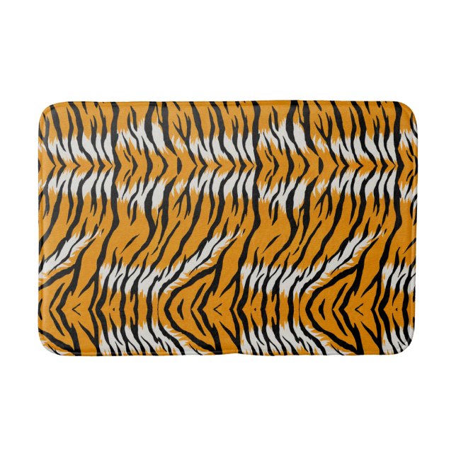 Tiger Skin Animal Print Design Badematte (Vorderseite)