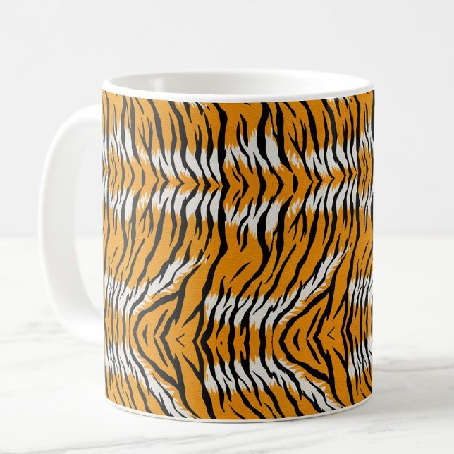 Tiger Skin Animal Print Design Kaffeetasse (Von Creator hochgeladen)