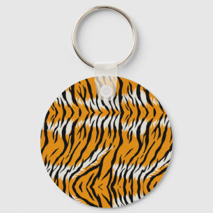 Tiger Skin Animal Print Design Schlüsselanhänger