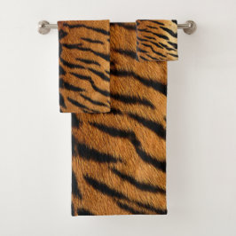 Tiger Skin Print Badhandtuch Set