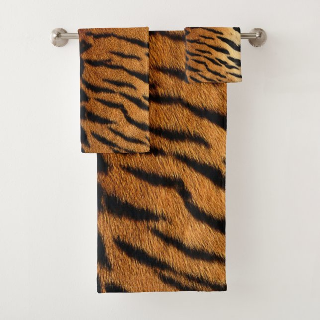 Tiger Skin Print Badhandtuch Set (Insitu)