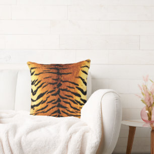 Tiger Skin Print Throw Kissen