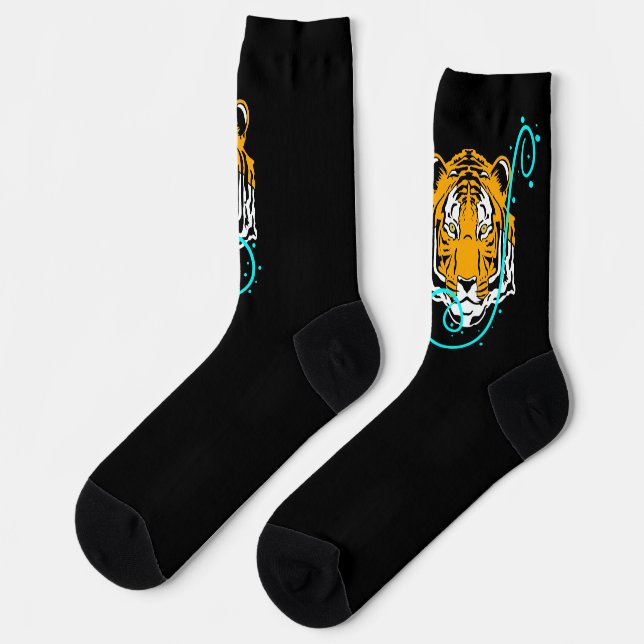 Tiger Socken (Linkes Detail)