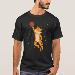 Tiger spielt Basketball große Katze Tier T-Shirt