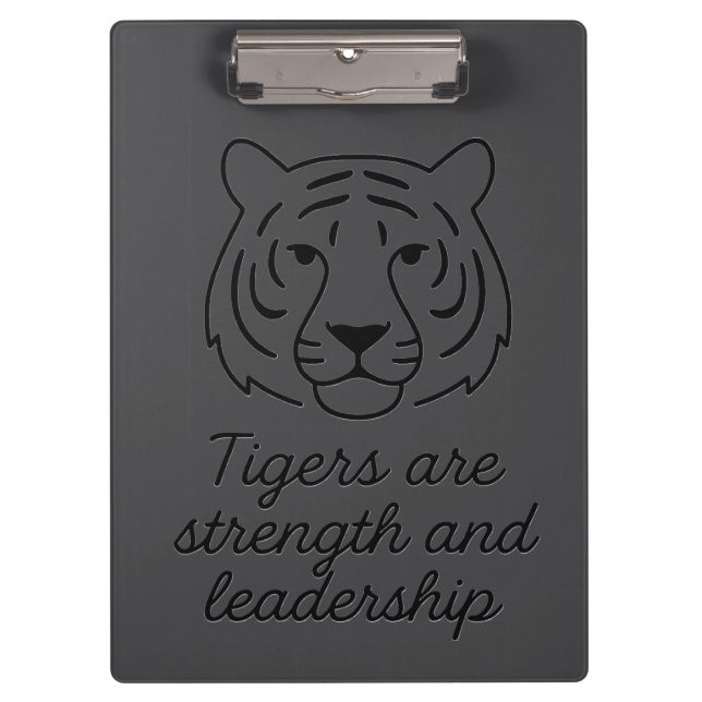 Tiger Spirit: Stärke und Führung Klemmbrett (Vorderseite)