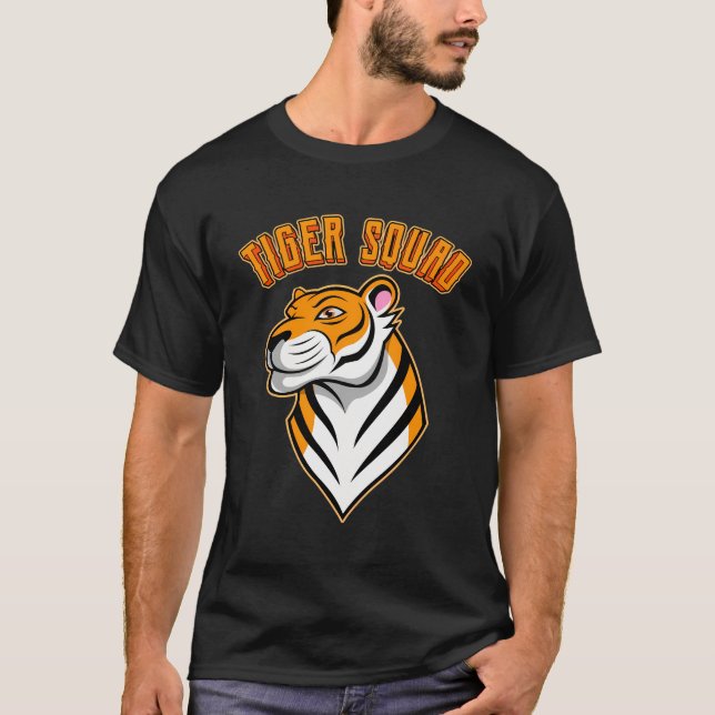 Tiger Squad Wildtiere Natur Übergroße Katzen T-Shirt (Vorderseite)