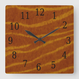 Tiger Square Clock Quadratische Wanduhr