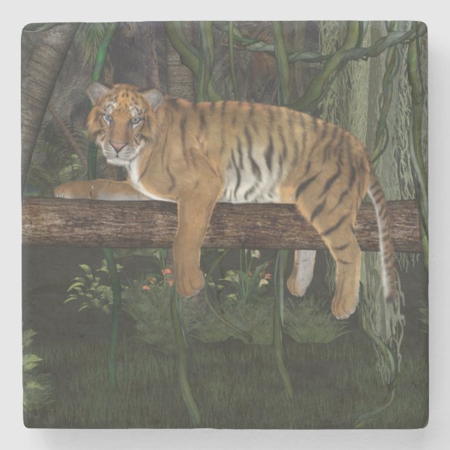 Tiger Steinuntersetzer (Vorderseite)